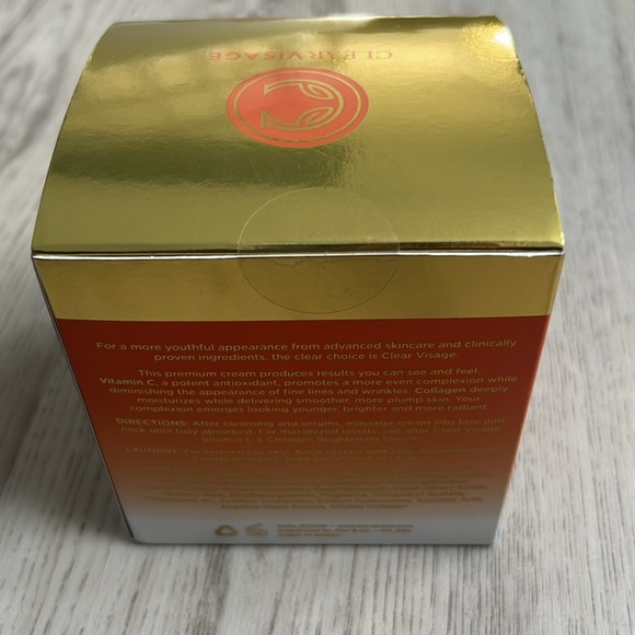 NIB Clear Visage Vitamin C & Collagen Brightening Day Cream 1.68 Fl Oz - Picture 2 of 5